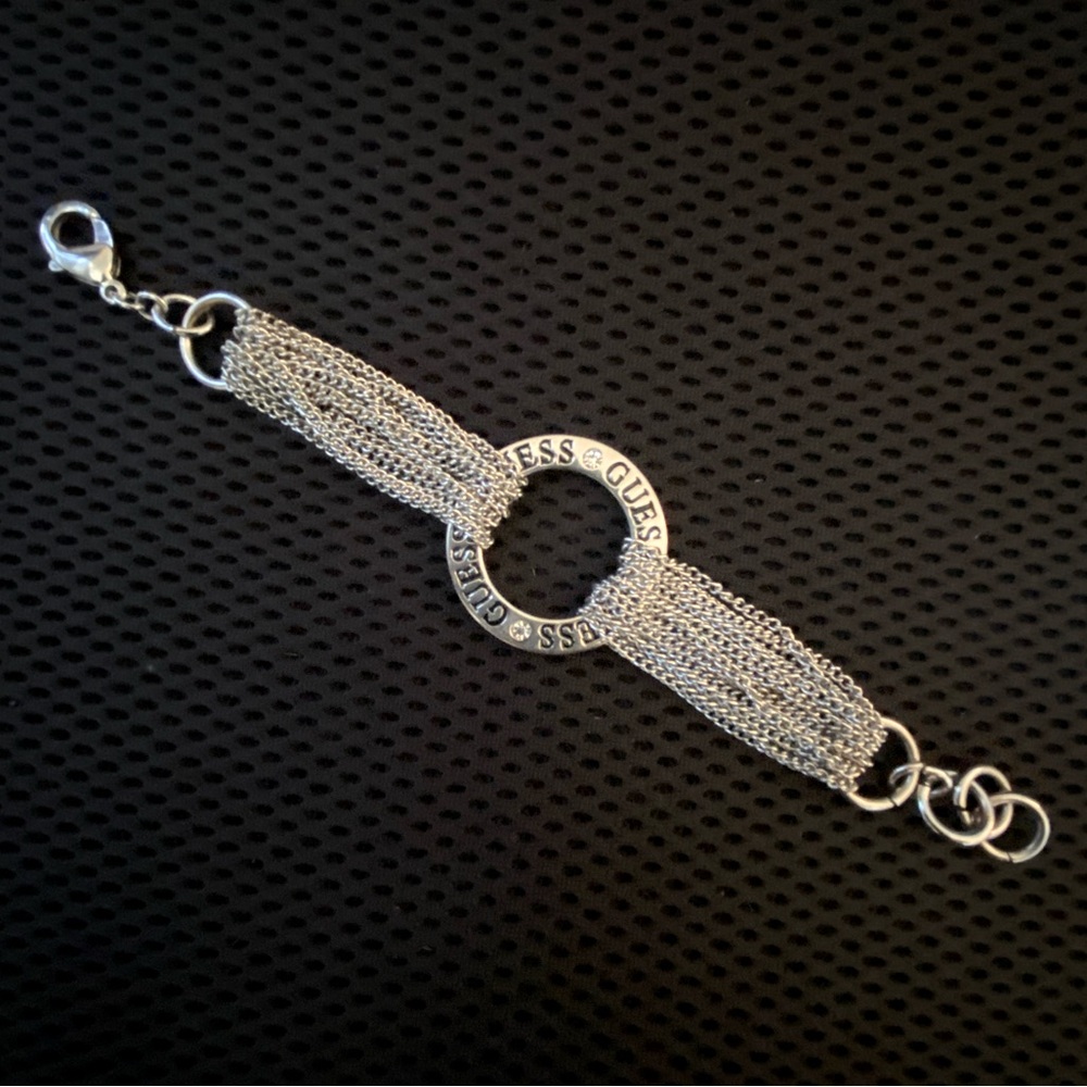 GUESS Chain Bracelet, Silver, Rhinestone - Picture 4 of 7